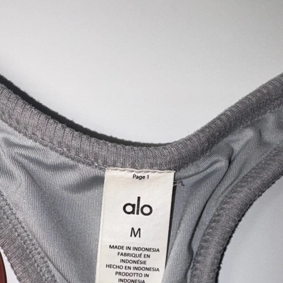 Set of 6 - ALO Yoga White Ribbed Bra & Boy Shorts Set - Picture 4 of 9